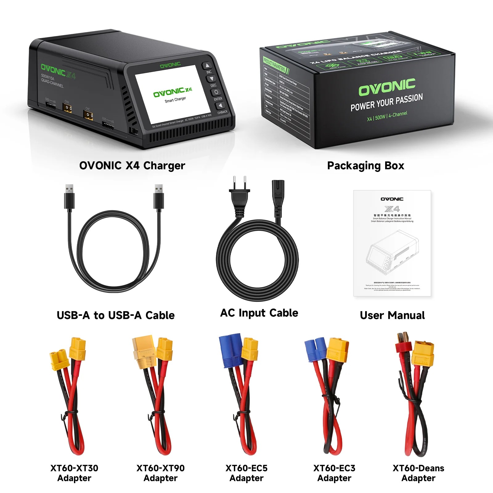 Drone Battery Smart - شاحن بطاريات ذكي Ovonic X4 AC500W