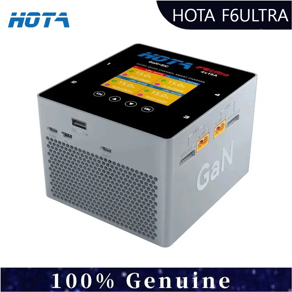 شاحن ذكي HOTA F6 Ultra رباعي ا - مراجعة Drone Battery Smart وسعره
