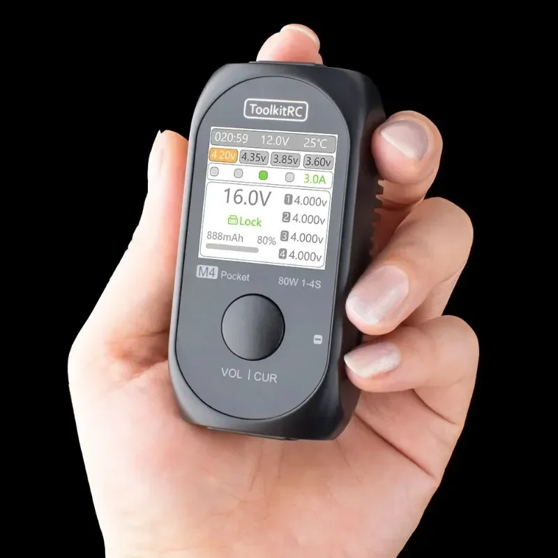 شاحن ToolkitRC M4 Pocket صغير  - مراجعة Drone Battery 4S وسعره