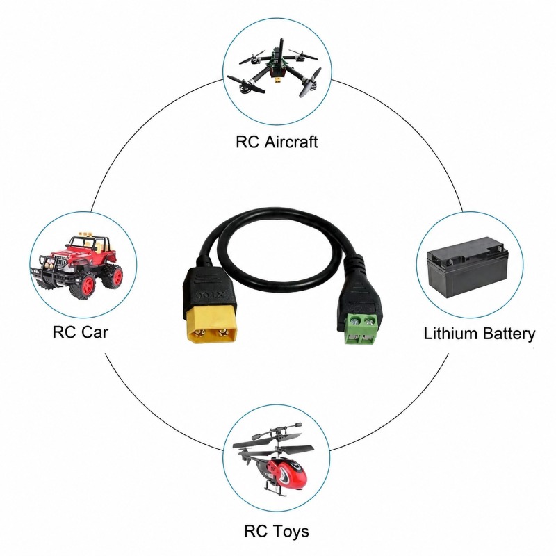 موصل XT60 ذكر وأنثى إلى كابل م - مراجعة Drone Battery Connector وسعره